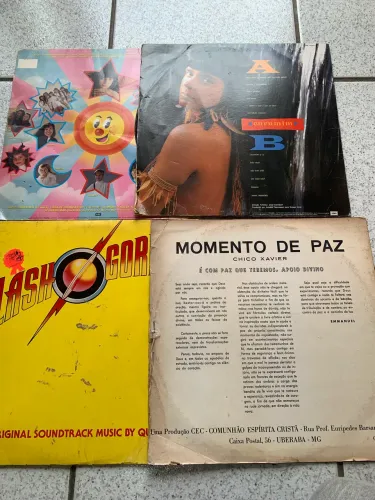 Lote 04 discos de vinil - criança - reflexão - saudosismo