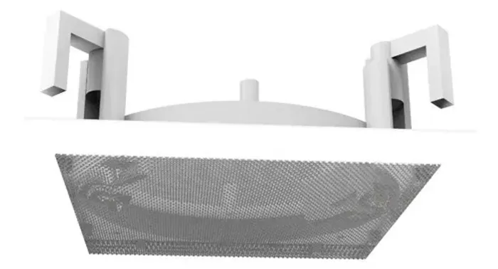 Suporte Teto Embutir Amazon Echo Pop - Linha Pro Em Metal Branco - Quadrado