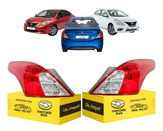 Par Lanterna Versa 2012 2013 2014 2015 2016 2017 18 19 2020 Ambos Lados Vermelho