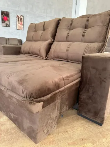 Sofá Retrátil e Reclínacel Espuma D28 ? suporta até 100kg por assento novo pronta entrega