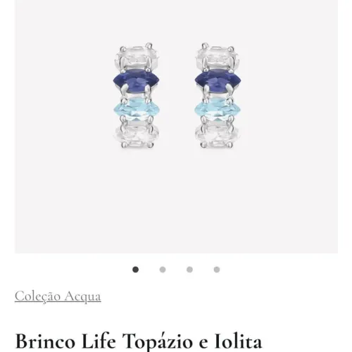 Brinco Life Vivara Topázio e Lolita