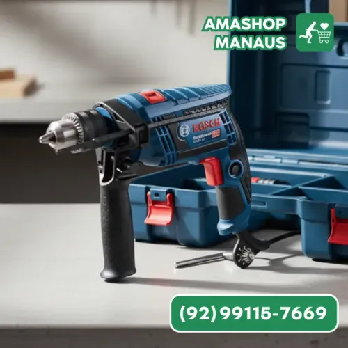 Furadeira de Impacto Bosch GSB 650 RE 650W com Maleta