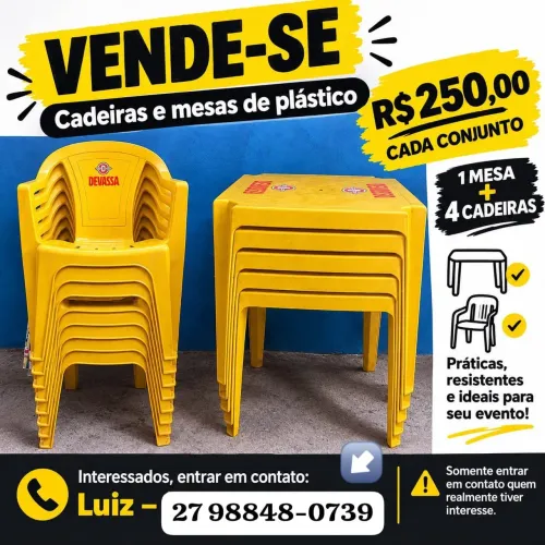 Mesas e Cadeiras