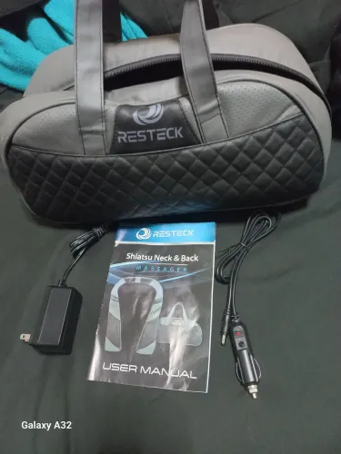 MASSAGEADOR RESTECK para pescoço e costas com calor - Deep Tissue 3D