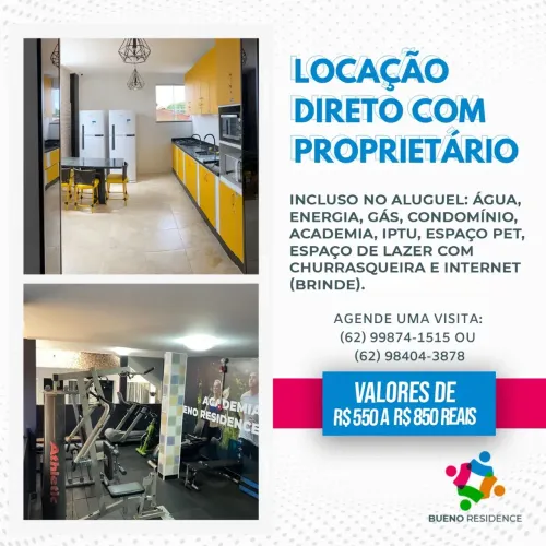 Apartamento para aluguel com mobília no Setor Coimbra - Goiânia - GO