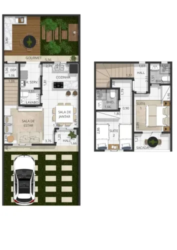 Casa nova com 2 suítes + quintal privativo | Artur Nogueira/SP