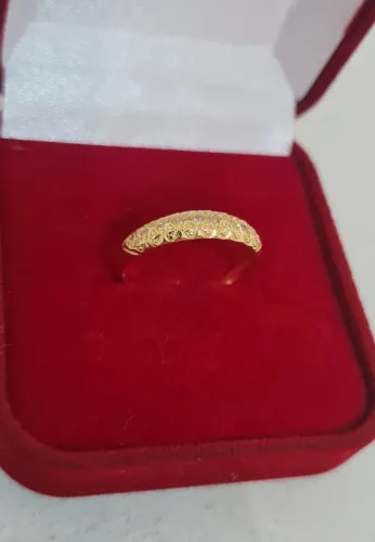 Anel aparador micro zircônias Ouro 18k DESCONTO!