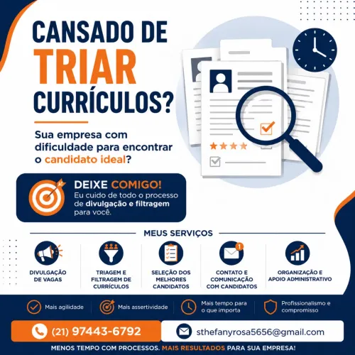 Organização de Documentos e Recrutamento para Empresas