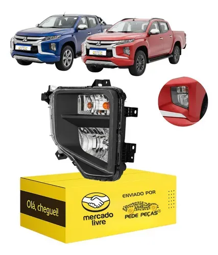 Farol Milha L200 Triton Sport Hpe 2021 22 23 24 2025 L.e Cristal