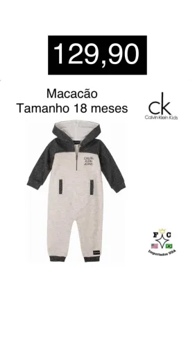 Macacão Infantil Calvin Klein