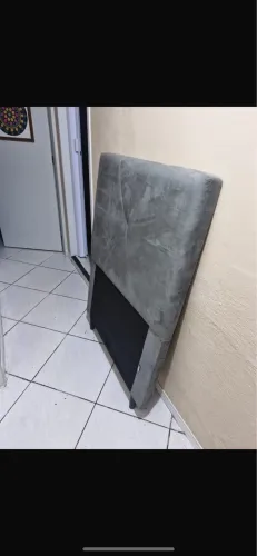 CABECEIRA CAMA DE SOLTEIRO CINZA