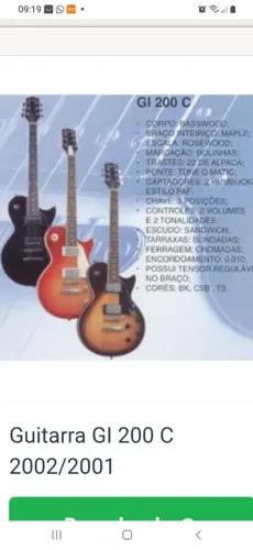 Guitarra Giannini GL200