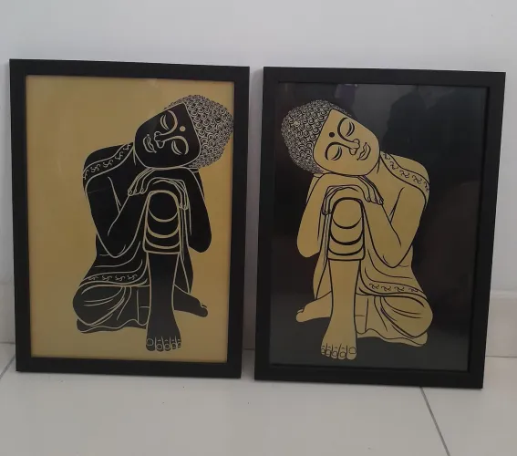 Par de quadros Buda