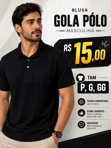 Gola pólo masculina.