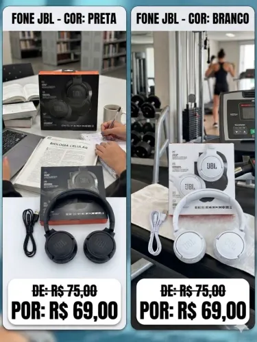 Fone de Ouvido Bluetooth headset tune - Preto ou Branco (Novo na Caixa)