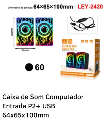 Caixa de som para computador ou tv