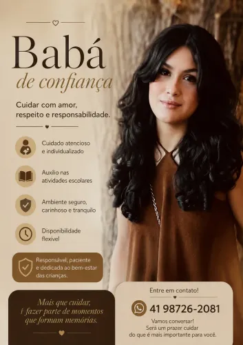 Babá Disponível - Cuidado Seguro e carinho para Seu Filho(a)