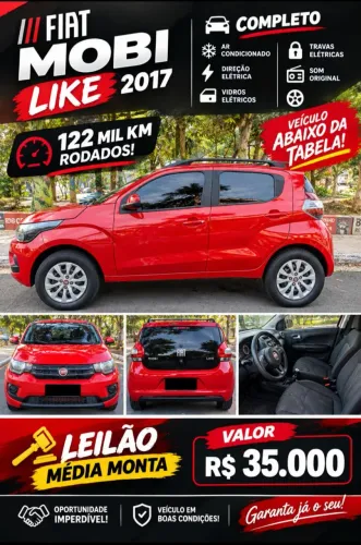 Fiat Mobi Like 1.0 Fire Flex 5P. 2017