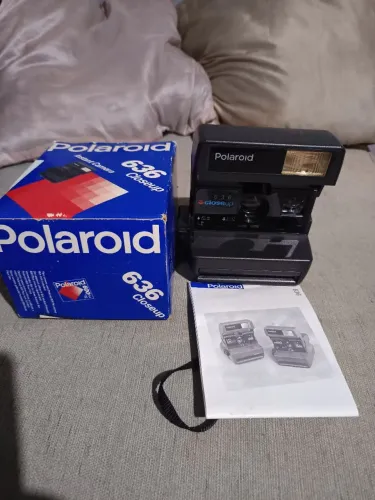 Polaroid 636 closeup caixa e manual para colecionador
