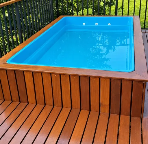Oferta Piscina de Fibra quadrada de 3x2x0.85. Direto da Fábrica!