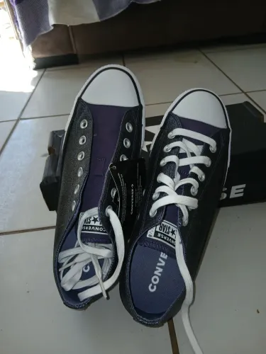 Tênis Converse All Star Glitter Roxo Escuro Tamanho, 38 - Novo na Caixa