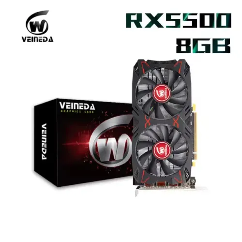 Placa De Video Veineda AMD Radeon RX 5500, 8 GB, GDDR6, 128 Bits, Nova, Na Caixa