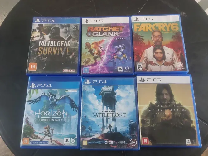 Jogos seminovos de ps5 e ps4. A partir de 50 reais