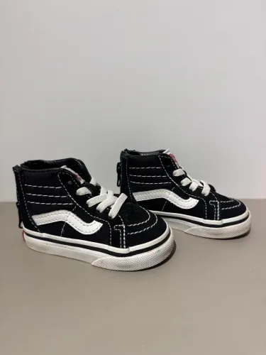 Tênis Vans Sk8-Hi Infantil Black White
