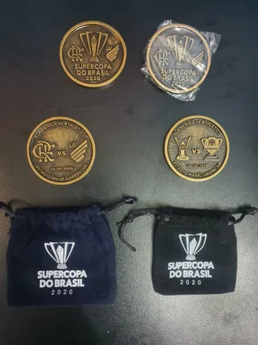 Moeda comemorativa Supercopa do Brasil 2020 Flamengo X Athletico.