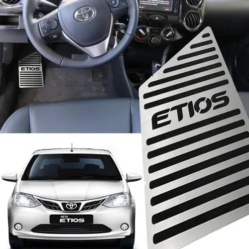 Apoio Protetor Descanso Pé Aço Inox Toyota Etios Todos