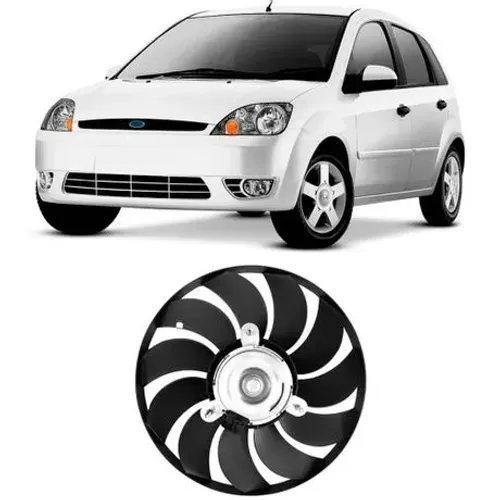 Eletroventilador Radiador Ford Fiesta Amazon 2002 à 2012 - 11 Hélices / C Ar Condicionado 