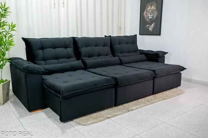 Sofá Retrátil Reclinável 3.20m rf8