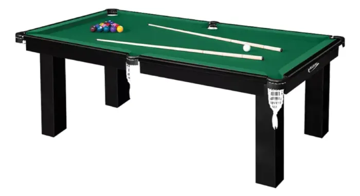 Mesa de Sinuca Bilhar Klopf 1035 tampo MDF com Tacos e Bolas 1,84 x 1,07 