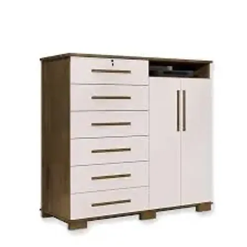 Comoda Para O quarto Com 6 Gavetas Off white Nova 