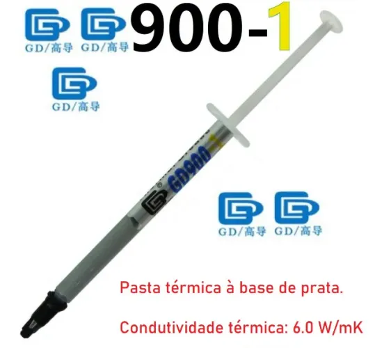 Pasta Térmica Prata GD900-1 1g Condutividade 6.0 W/mK