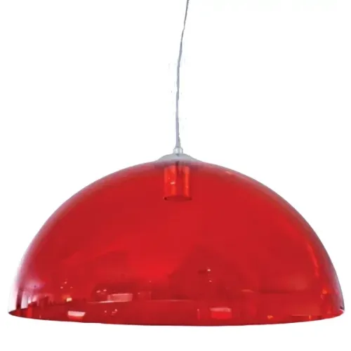 Pendente Acrílico Meia Esfera Vermelho