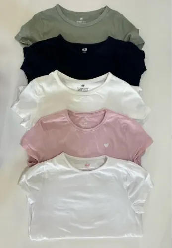 Camisetas H&M Algodão - 5 UN