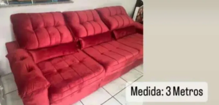 Sofá de 3 metros retrátil e reclinável