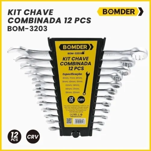 Kit Chave Combinada 12 Peças BOM-3203
