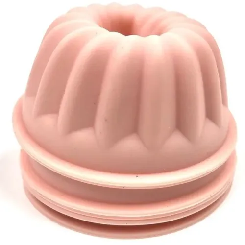 Forma De Silicone Individual Para Mini Pudins Cupcake Rosa Suporta Até 180° C