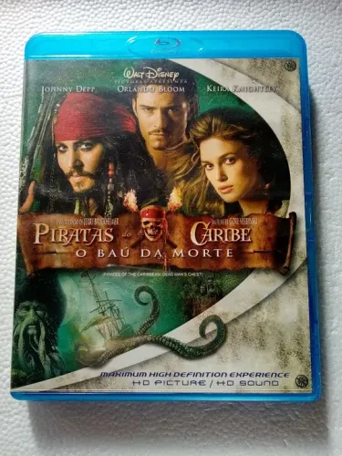 Blu Ray Piratas do Caribe O Baú da Morte BD nacional e original 