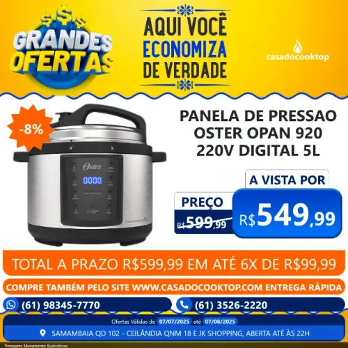 PANELA DE PRESSAO OSTER OPAN920 220V DIGITAL 5L OPAN920-220
