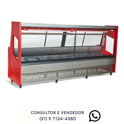 Balcão de Carnes 3M Vermelho Polar 220v