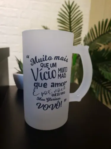 Caneca de Chopp Vidro personalizada com seu tema