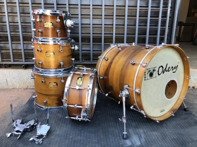 Bateria Odery Custom Imbuia Top!! Shell pack + Caixa