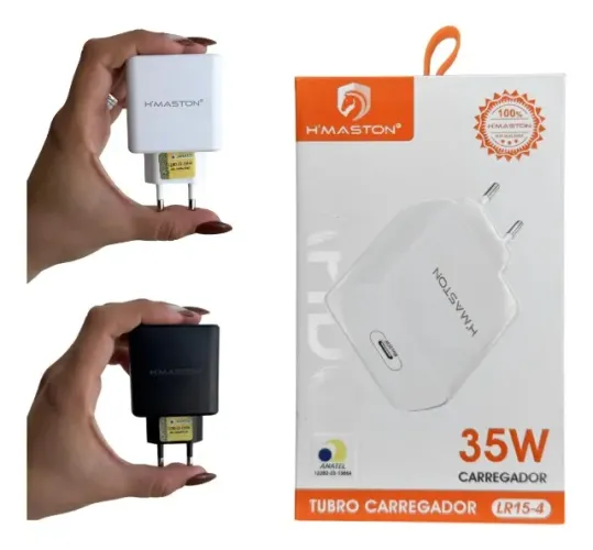 Fonte Type C 35W Hmaston Lr15-4 Novo Para Iphone Samsung Motorola Xiaomi