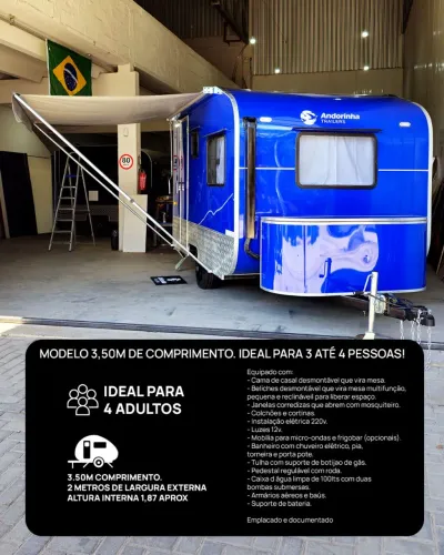 Trailer 3.50M Trailer familia 4 pessoas