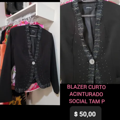 Alfaiataria Curto Acinturado Social Tam P