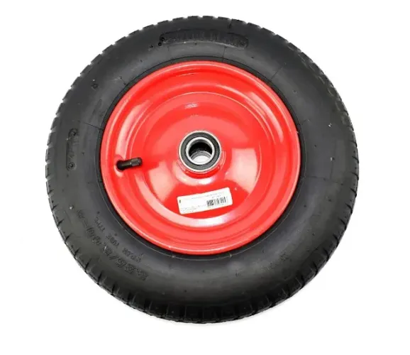 Roda Para Carrinho De Mão 3,25x8 Completo Pneu Camara e Aro Com Rolamento 