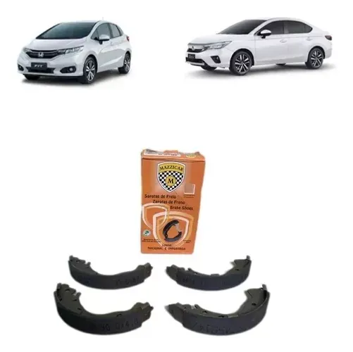 Sapata Freio Com Lona Honda City Fit Wr-v Mazzicar